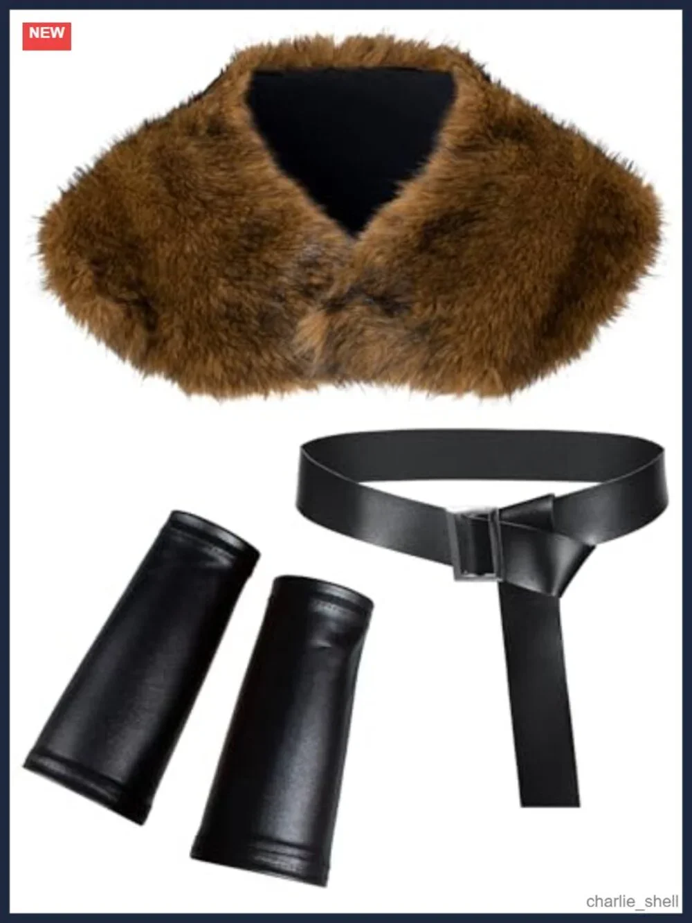 Kids Viking Warrior Costume 4 Piece Set Polyester Knight Robe LARP